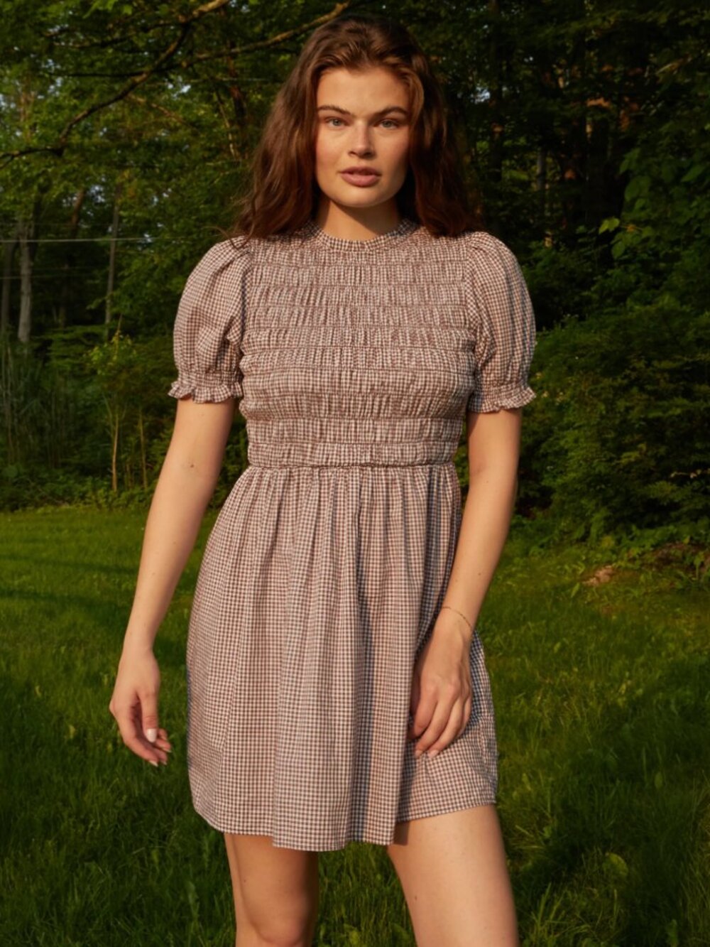 Few Moda x Ali Sisto Daniel Delfina Cotton Smocked Dress